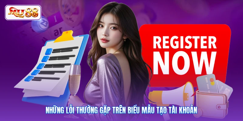 Những lỗi thường gặp trên biểu mẫu tạo tài khoản